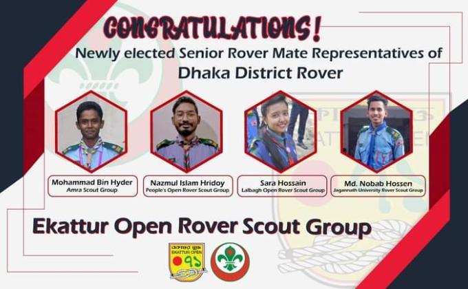 Newly Elected Senior Rover Mate Representative Of Dhaka District Rover