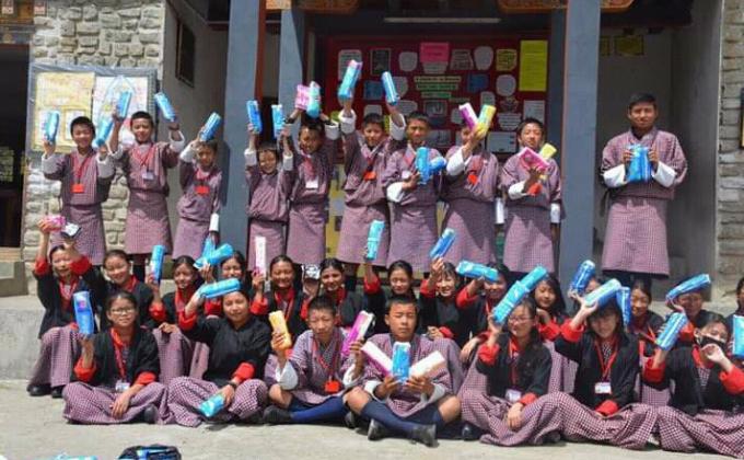 Donation of pads in remote places