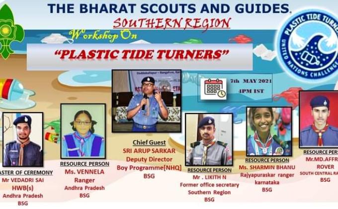 "Talk on Plastic-:Leader Level : Tide Turner's Plastic Challenge Badge (OFFLINE)  :BSG KARNATAKA _District Association Udupi. India. "