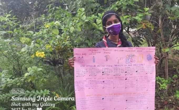 "Checking  Plastic foot  : Champion  Level : Tide Turner's Plastic Challenge Badge (OFFLINE)  :BSG KARNATAKA _District Association Udupi. India. "