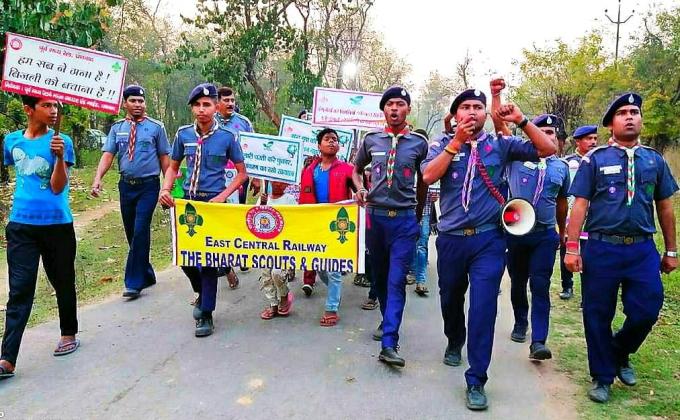 AWARENESS RALLY on SAVE WATER SAVE ELECTRICITY by ECR/DHN