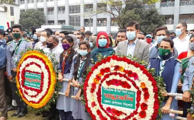 ২১ শে ফেব্রুয়ারি মাতৃভাষা দিবসে সিলেট জেলা রোভারের দায়িত্ব পালন 