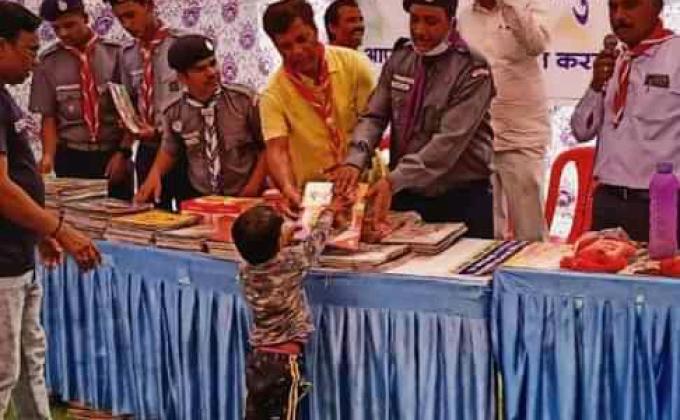 Books distribution to needy childrens