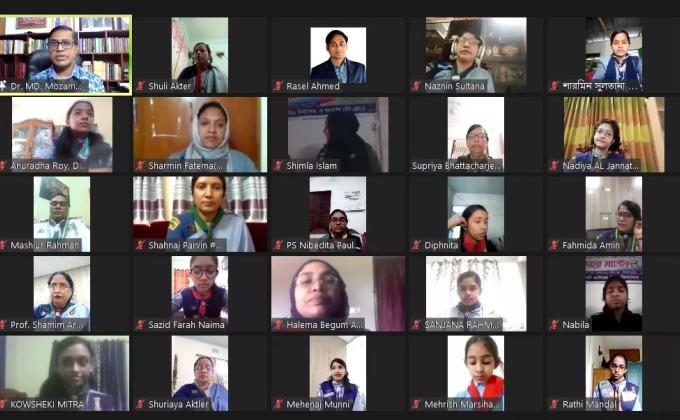 আন্তর্জাতিক মা দিবস ও নারী দিবস উপলক্ষে অনুষ্ঠিত
অনলাইন প্রতিযোগিতার ফলাফল ঘোষণা ও আলোচনা অনুষ্ঠান