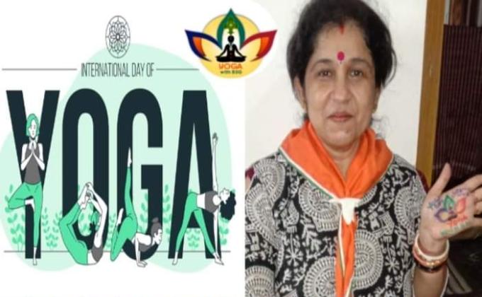 ##international yoga day observation by me, my rovers, rangers, family and friends, Monalisa Das ##BSGindia ##BSGNHQ 