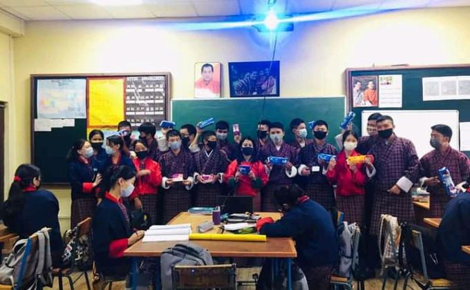 Donated pads in remote places