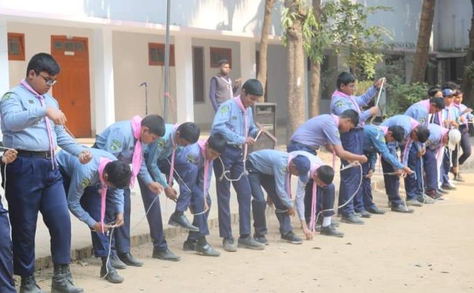 বার্ষিক তাঁবুবাস ও দীক্ষা অনুষ্ঠান ২০২০। গেরো প্রতিযোগিতা। 
