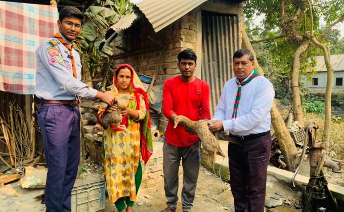 Poultry distribution Has been done to poor people