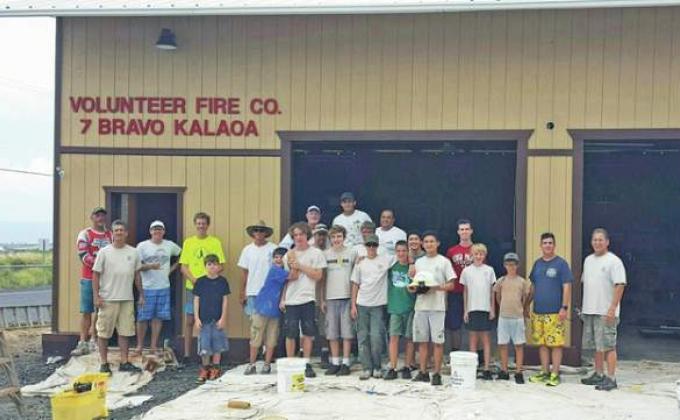 Eagle Scout Service Project repaints & renovates Kona Fire Station