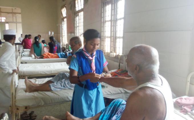 Community work at government hospital