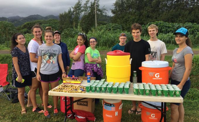 Community Service at Marathon Aid Station