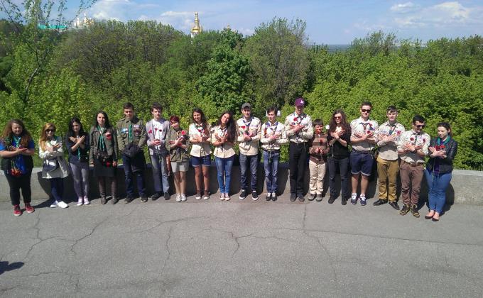  Scouts of Kyiv city branch of "NOSU" celebrated Day of the victory over nazism in World War II