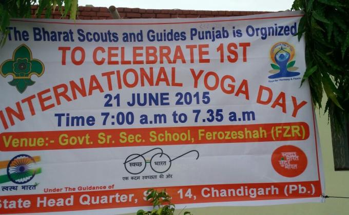 To celebrate 1st International Yoga day