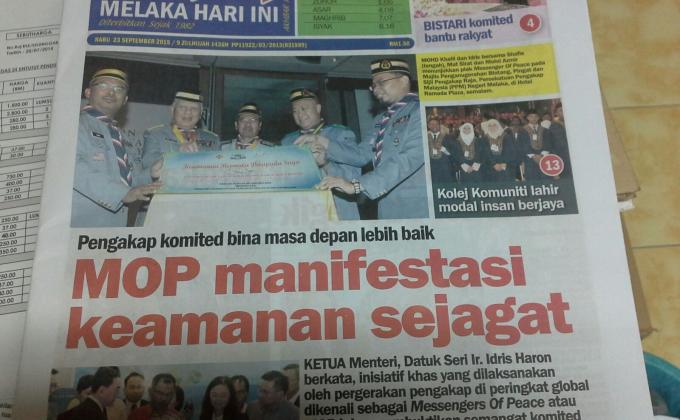 Malaysia- MOP In Action recognize by goverment