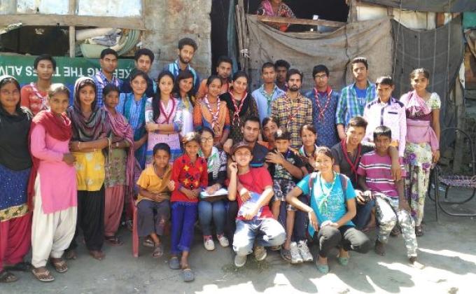 Teaching to the peoples and children of Slum Area