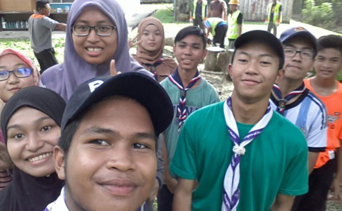 Gotong royong di Ibu Pejabat Pengakap Malaysia Cawangan Sarawak,Batu Lintang