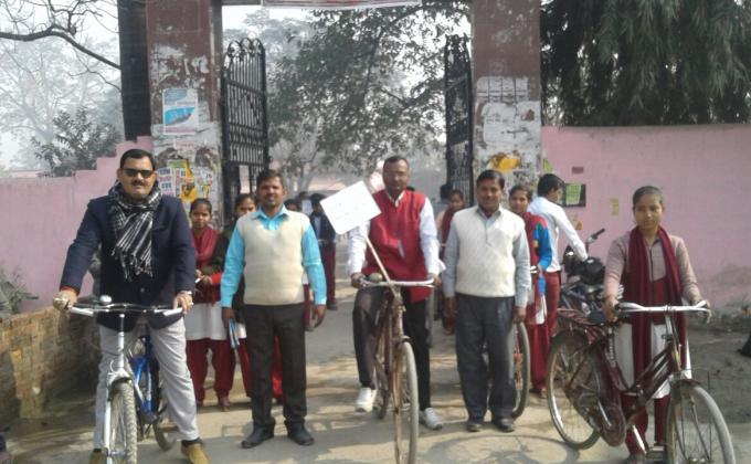 शराब के खिलाफ साइकिल रैल्ली