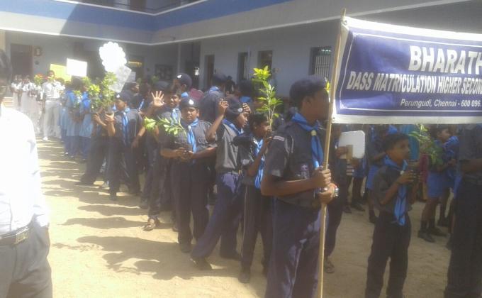 Tree Plantation and Training Camp @ Bharath Dass Matriculation School