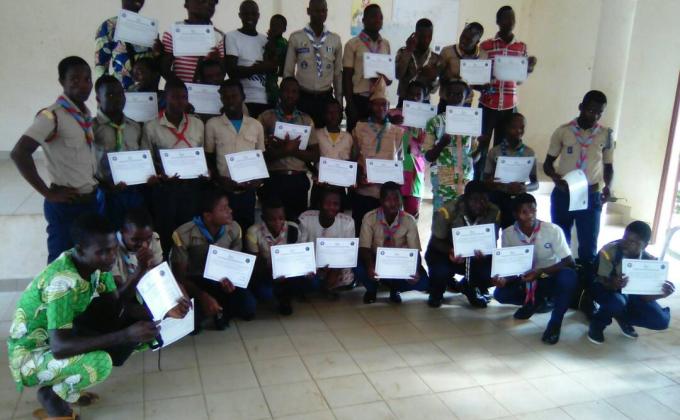 Formation des Scouts Messagers de la Paix 
