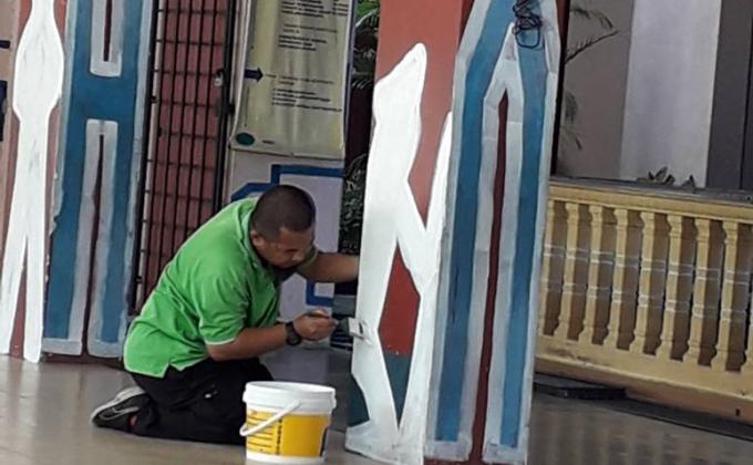 Kerja-kerja pemulihan mural