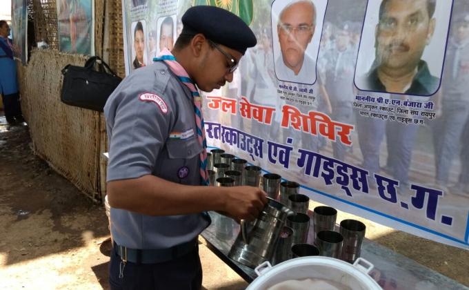 Water distribution camp