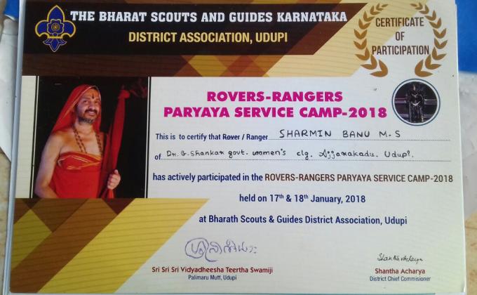 Rover Rangers Paryaya Service camp 2018