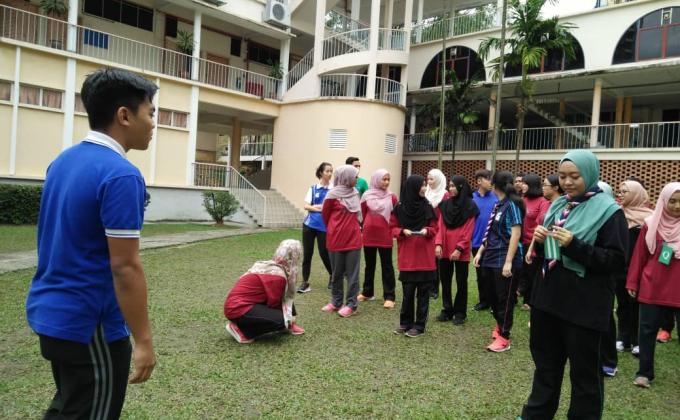 Rehearsal for scout assembly on 11/07/2018