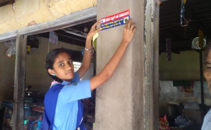 #Beat plastic pollution campaign by Scouts and Guides , Udupi, Karnataka, India.