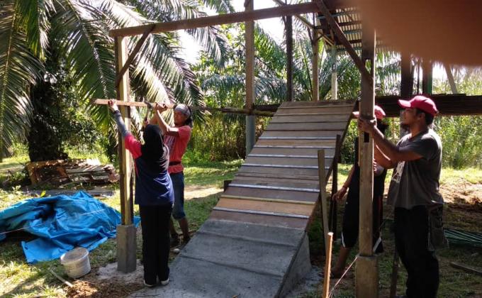 MISA ISLAND GOAT PROJECT #10th Atap Dan Tangga Sebagai Pelengkap Projek Misa Island Goat Project