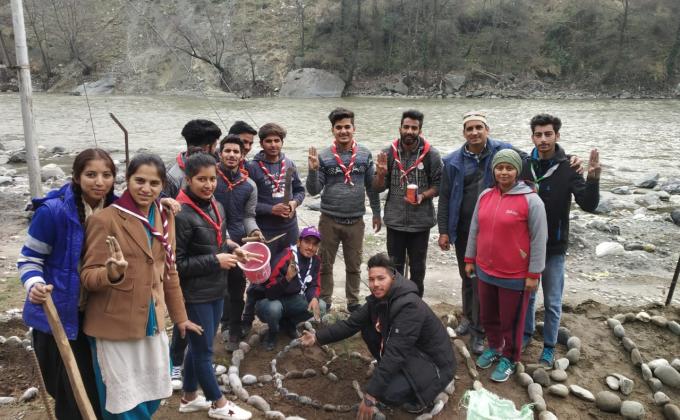 2nd day प्रवेश व रिफ्रेशर कैम्प कुल्लू कॉलेज रोवर्स व रेंजर्स