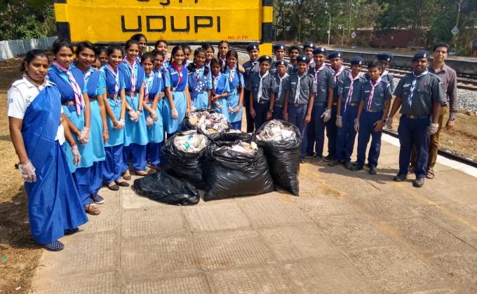 #32nd month of Swacch Bharath Abhiyaan Cleanliness Drive by The Bharath Scouts And Guides