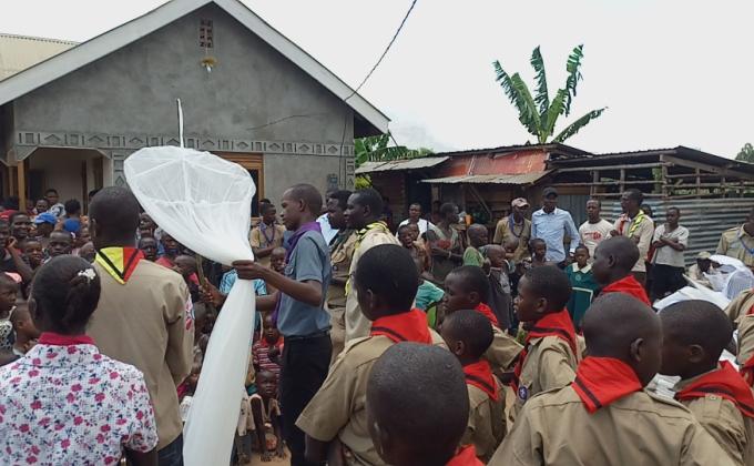 Scouts Aganist Malaria campaign bu Uganda scouts
