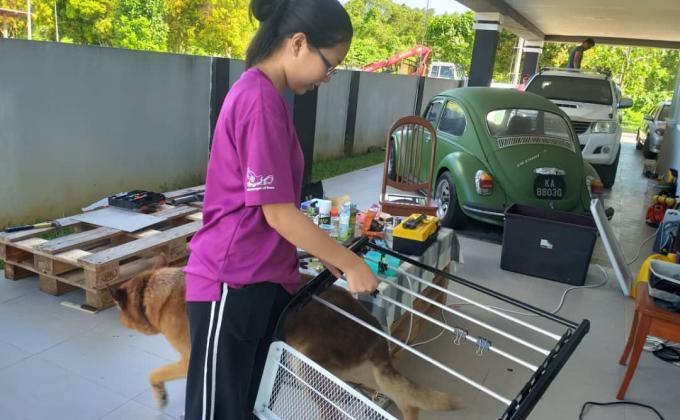 Kerja Membaiki dan Mengecat Kerusi/Rak untuk Projek BASIC