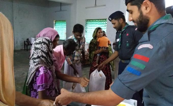 Food packet distribution 
