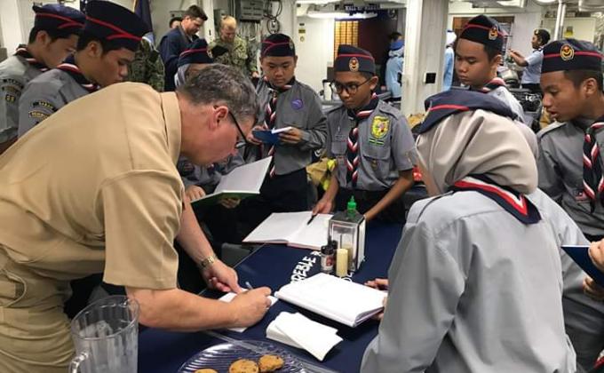 Pengakap Sabah dapat Lawatan Eksklusif ke Kapal Perang USS PREBLE (DDG 88)