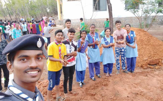 "Seed Ball making service" by Bsg district association Udupi's scouts and Guides & Rovers and Rangers, karnataka State, India.
