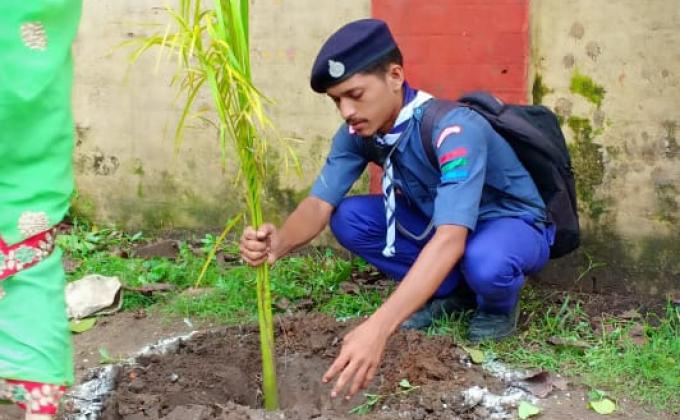 Mass plantation at loco ground ASANSOL