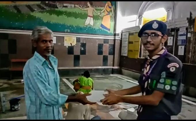 Serving Food to the Poor People