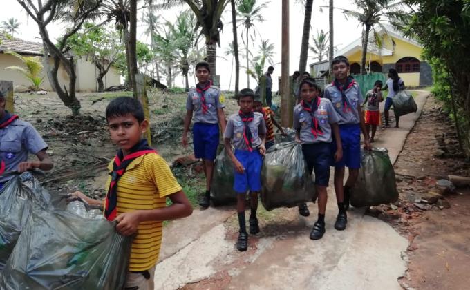 International Day Of Peace 2019 - Beach Cleanup Program Organized by Pamunugama YMCA open Scout Troop in Sri Lanka Scout Assciation Negombo District Branch