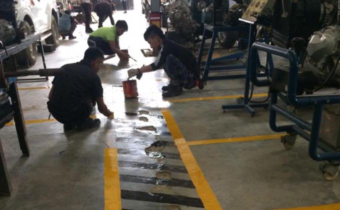 Automobile Workshop Gangway painting project