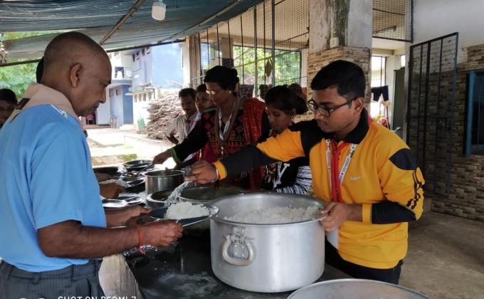 food distribution during mop local coordinators workshop