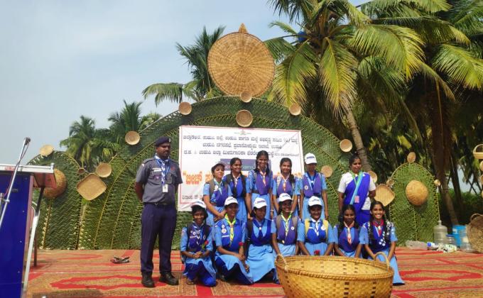 Swacch Bharat Beach Cleanliness drive by The Bharat Scouts And Guides Udupi, Karntaka, India.