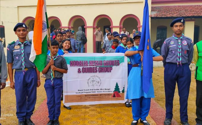 Netaji scout and guide group's celebration of Netaji's birthday