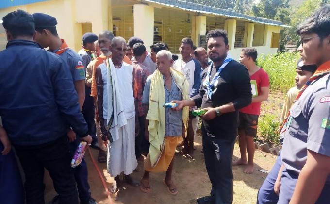 Distribution of clothes to orphanage