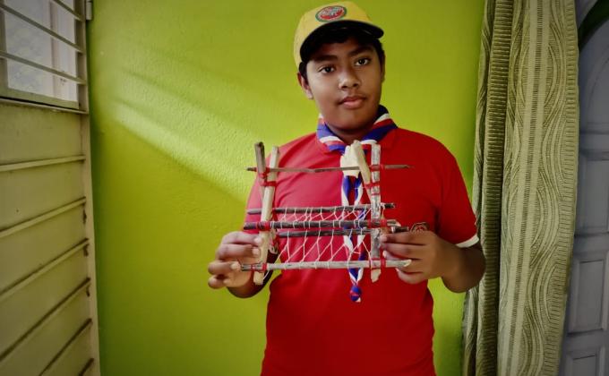 SCOUTS IN PIONEERING