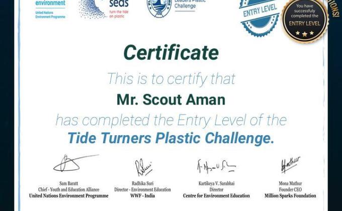 Entey level of Tide Turners Plastic Challenge