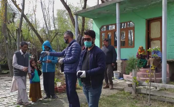 Distribution of  masks sanitizer gloves, soaps and Food iteams