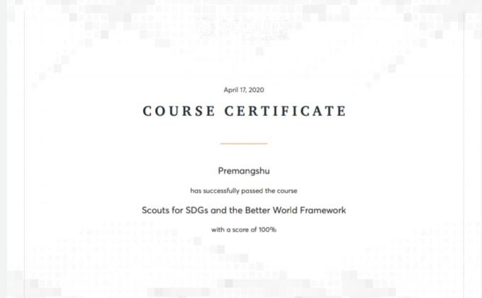 E Learning Course on SDGs