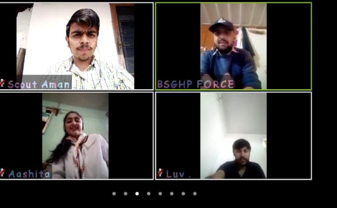 virtual meeting with all team leaders of project Scouts Fight Against Corona