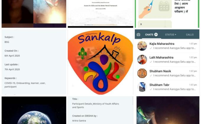SANKALP-C-Earth Hour. D-Digital scouting Guiding